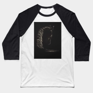 Majestic horse black Baseball T-Shirt